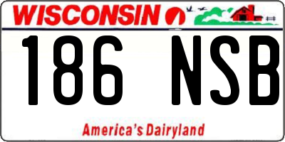 WI license plate 186NSB