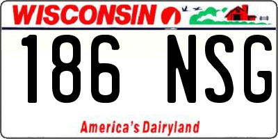 WI license plate 186NSG