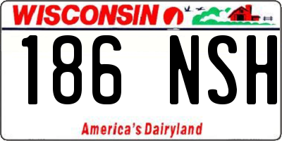 WI license plate 186NSH