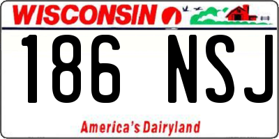 WI license plate 186NSJ