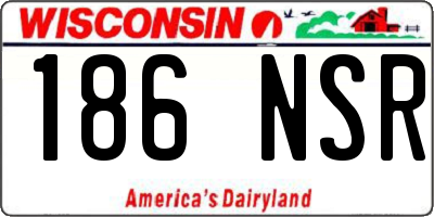 WI license plate 186NSR
