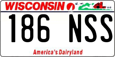 WI license plate 186NSS