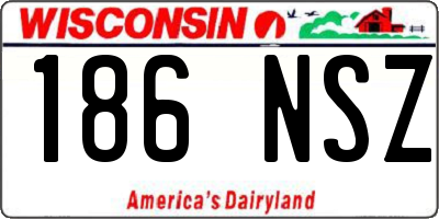 WI license plate 186NSZ