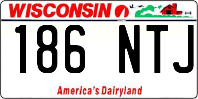 WI license plate 186NTJ