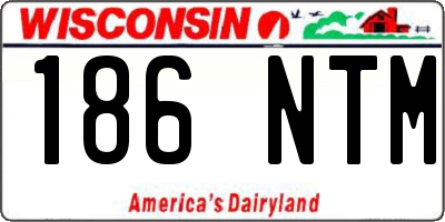 WI license plate 186NTM