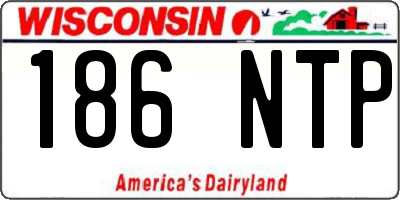 WI license plate 186NTP