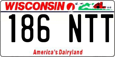 WI license plate 186NTT