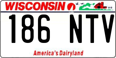 WI license plate 186NTV