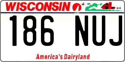 WI license plate 186NUJ