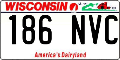 WI license plate 186NVC