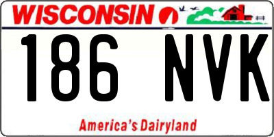 WI license plate 186NVK