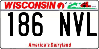 WI license plate 186NVL