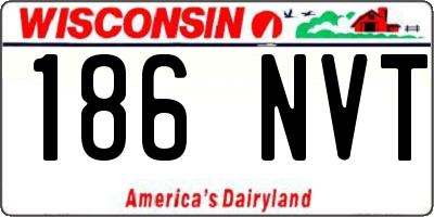 WI license plate 186NVT