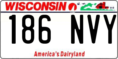 WI license plate 186NVY