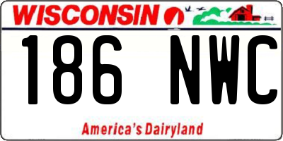 WI license plate 186NWC