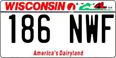 WI license plate 186NWF
