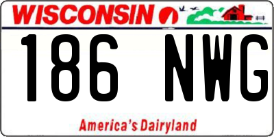 WI license plate 186NWG