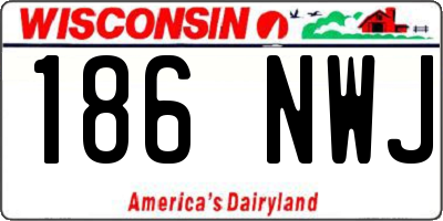 WI license plate 186NWJ