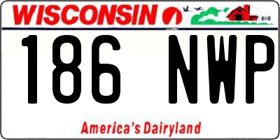 WI license plate 186NWP