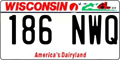 WI license plate 186NWQ