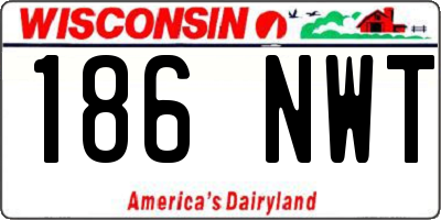 WI license plate 186NWT