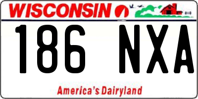 WI license plate 186NXA