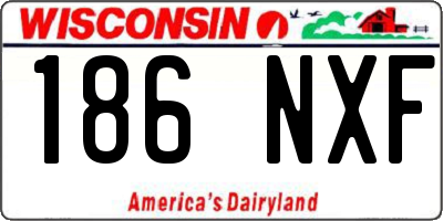 WI license plate 186NXF