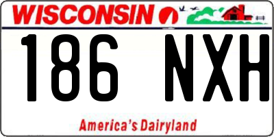 WI license plate 186NXH