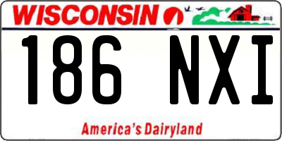 WI license plate 186NXI
