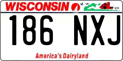WI license plate 186NXJ
