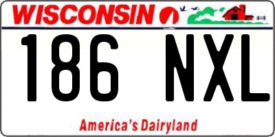 WI license plate 186NXL