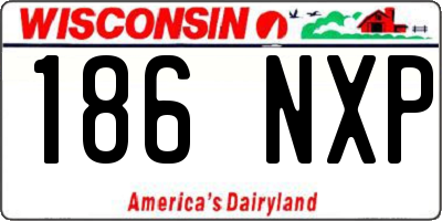 WI license plate 186NXP