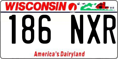 WI license plate 186NXR