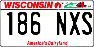 WI license plate 186NXS