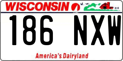 WI license plate 186NXW