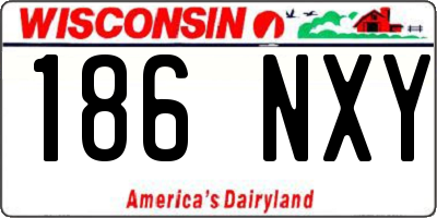 WI license plate 186NXY