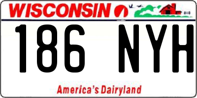 WI license plate 186NYH