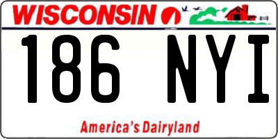 WI license plate 186NYI