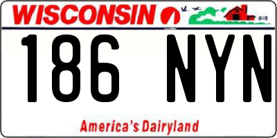 WI license plate 186NYN