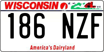 WI license plate 186NZF