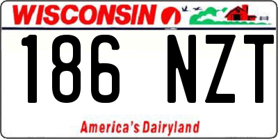 WI license plate 186NZT