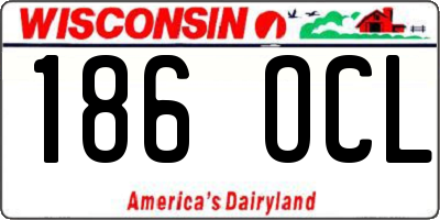 WI license plate 186OCL