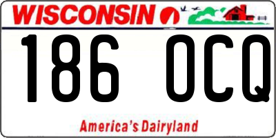 WI license plate 186OCQ