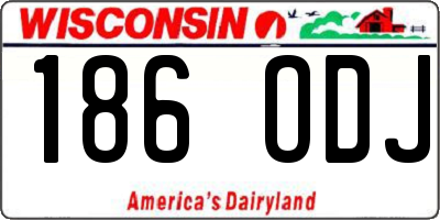 WI license plate 186ODJ