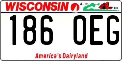 WI license plate 186OEG