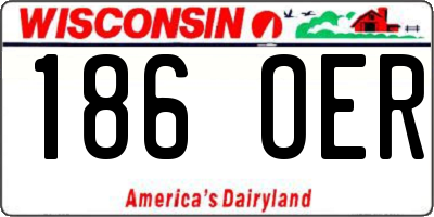WI license plate 186OER