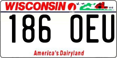 WI license plate 186OEU