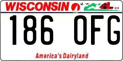 WI license plate 186OFG