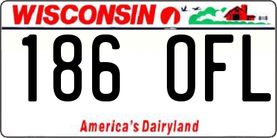 WI license plate 186OFL