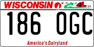 WI license plate 186OGC